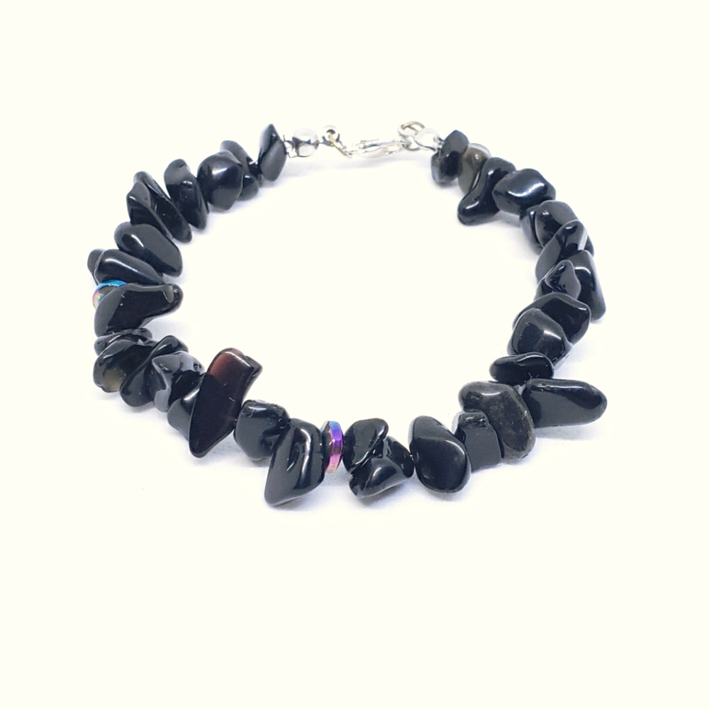 🍀Black Natural Stone Handmade Bracelet (New)